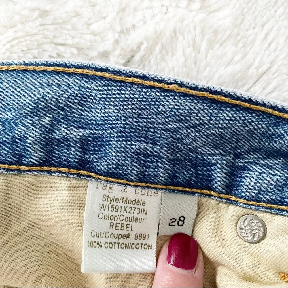rag & bone • destroyed boyfriend jeans | 28 - Picture 14 of 16